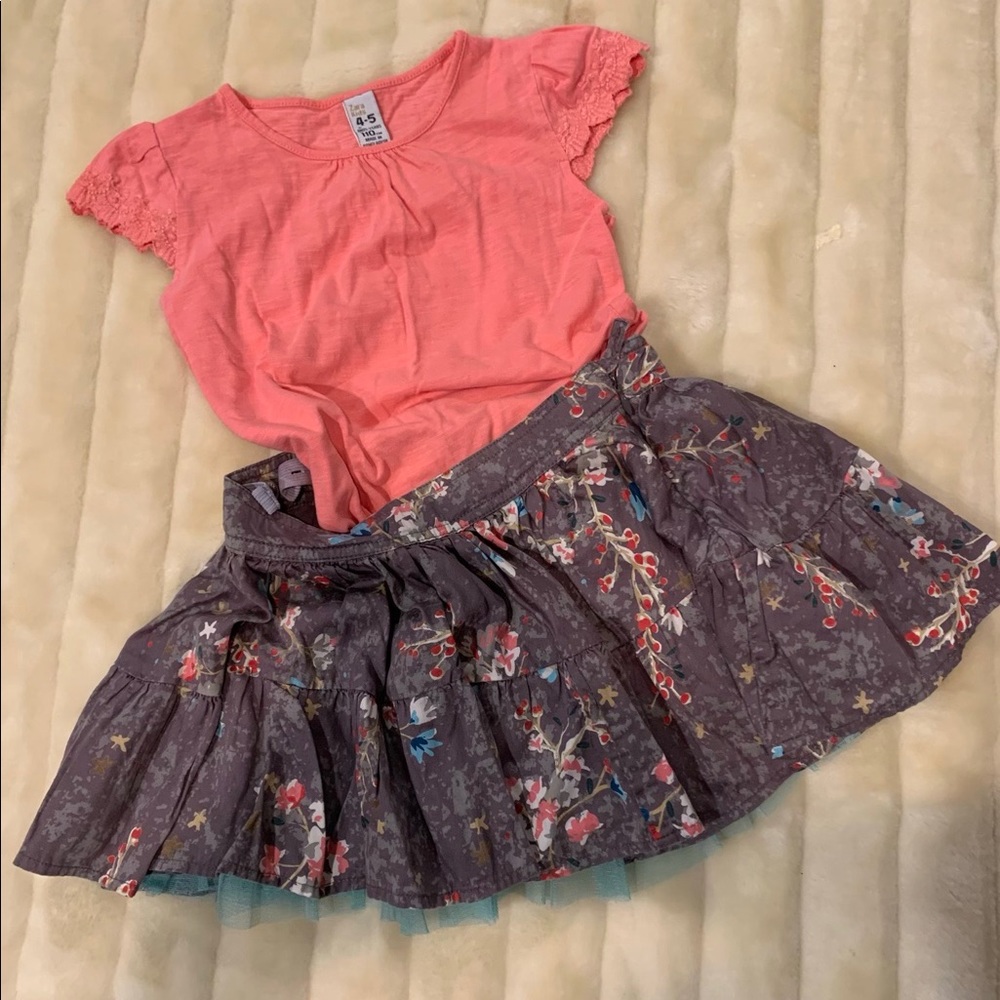 Skirt and top Zara and next